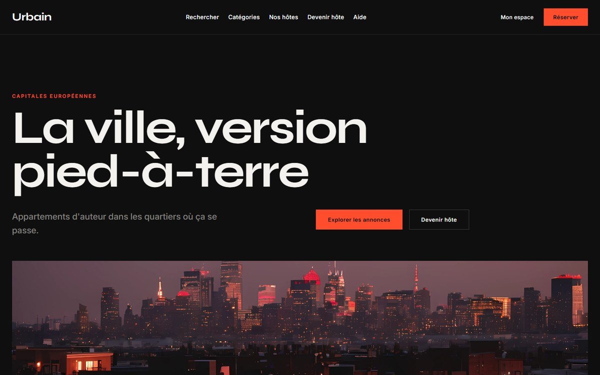 Modèle de site Urbain, pieds-à-terre en ville, réalisé avec GDA Kraft Booking
